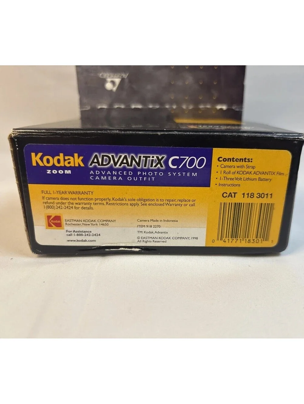 Vintage Kodak Advantix C700 APS Zoom Camera 30-60mm + Original Box & Strap
